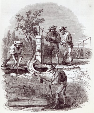 Reclamación del lecho del río en el Turon, de 